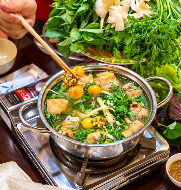 Lẩu gà lá é combo 3 người