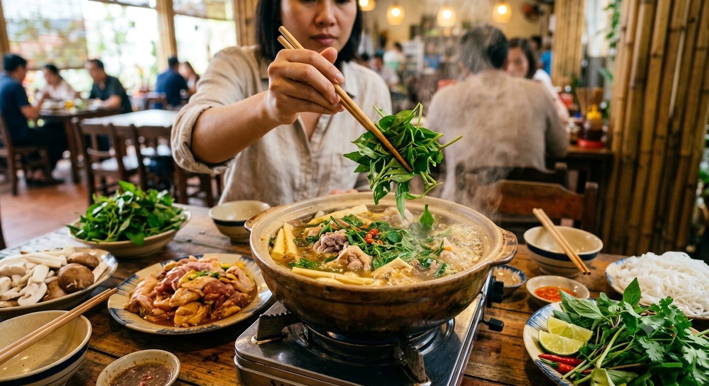 Vì sao lá é tạo nên hương thơm đặc trưng cho món lẩu?